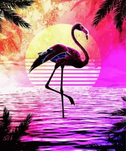 Flamingo Silhouette Diamond Painting