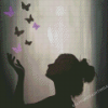 Butterflies And Woman Silhouette Diamond Painting