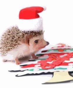 Christmas Hedgehog Diamond Painting