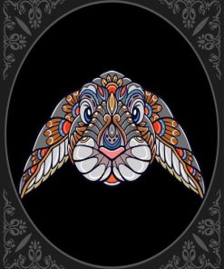 Colorful Rabbit Head Mandala Diamond Painting