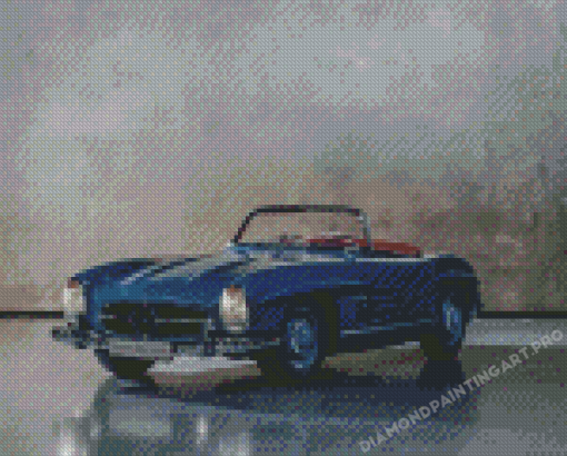 Iconic Blue Mercedes Roadster Diamond Painting