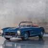 Iconic Blue Mercedes Roadster Diamond Painting