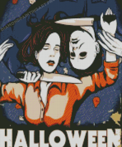 Laurie Strode And Michael Myers Diamond Painting