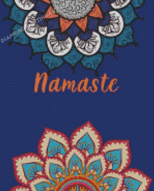 Mandala Namaste Flowers Diamond Painting