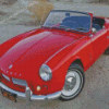 Red Triumph Sport Car Diamond Painting