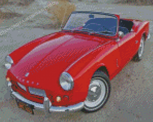 Red Triumph Sport Car Diamond Painting