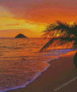 Lanikai Beach At Sunset Diamond Painting