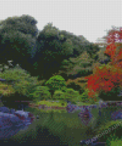 Rikugien Garden Japan Diamond Painting