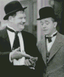 White Laurel And Hardy Diamond Painting