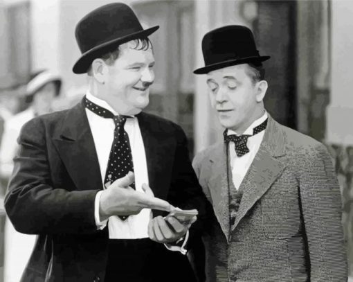 White Laurel And Hardy Diamond Painting