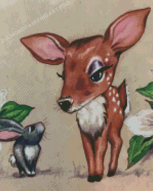 Deer And Rabbit diamond painting