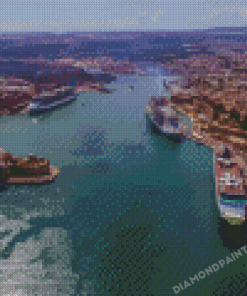 Historical Harbor Of Malta diamond painting