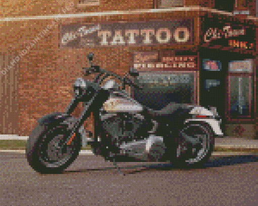 Black Harley Davidson Diamond Painting